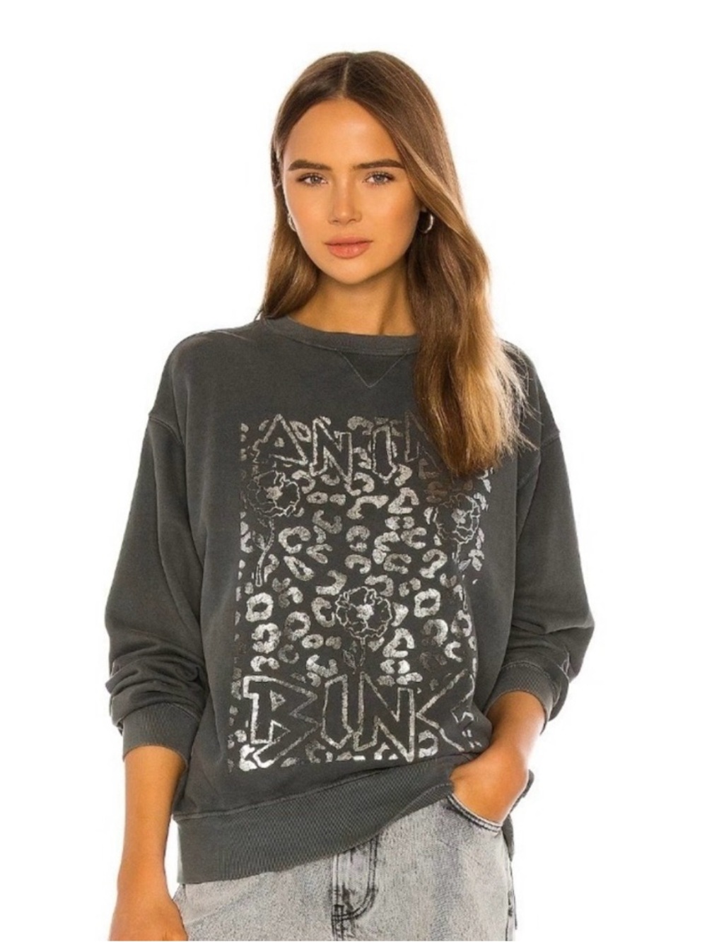 Anine Bing Ramona Panther Sweatshirt